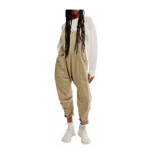 Casual Tan Jumpsuit for Women XL